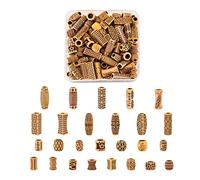 TPDRKOWJX Beads Bracelet，130Pcs Mix Imitation Wood Plastic Hair Crochet Braid Rings Dreadlocks Spacer for Bracelet Beading Jewelry Decoration wanglan