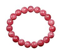 TPDRKOWJX Beads Bracelet，Genuine Natural Stone Rhodonite Round For Quartz Rhodochrosite Bracelet Women Girls Jewelry Gem Bracelets Accessories wanglan(Beads 10mm-18cm 7.0inch)