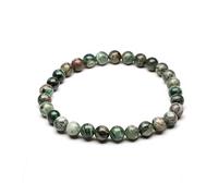 TPDRKOWJX Beads Bracelet，High Grade Genuine Natural Green Mica Crystals Bracelets for Women and Men Stone Fuchsite Jewerly wanglan(Beads 6mm-21cm 8.3inch)