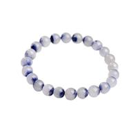 TPDRKOWJX Beads Bracelet，Natural Blue Dumortierite Rutilated Quartz Bracelet 7mm 8mm 9mm Crystal Women Men Clear Stone Rare Brazil wanglan
