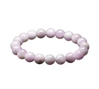 TPDRKOWJX Beads Bracelet，Natural Kunzite Stone Bangle Elastic Women Stretch Bracelet Lavender Color Healing Gems For Girl Gifts Jewelry wanglan(Beads 10mm-16cm 6.3inch)