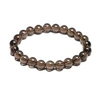 TPDRKOWJX Beads Bracelet，Natural Quality Grade Smoky Quartz Bracelets Women Fine Gemstone Bracelet Men Crystal Yoga Meditation Jewelry wanglan(Beads 8mm-16cm 6.3inch)