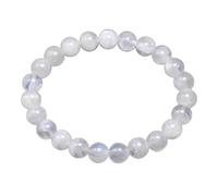 TPDRKOWJX Beads Bracelet，Natural Rainbow Moonstone Women Bracelets Bangles Blue Light For Men Round Energy Stone Handmade Jewellery Gift wanglan(Beads 8mm-16cm 6.3inch)