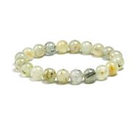 TPDRKOWJX Beads Bracelet，Prehnite Bracelet Natural Grape Stone Elastic Bead Bracelets Size 6mm 8mm 10mm Gift to Women's Handmade Gemstone Jewelry Men wanglan(Beads 6mm-16cm 6.3inch)