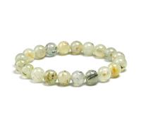 TPDRKOWJX Beads Bracelet，Prehnite Bracelet Natural Grape Stone Elastic Bead Bracelets Size 6mm 8mm 10mm Gift to Women's Handmade Gemstone Jewelry Men wanglan(Beads 10mm-16cm 6.3inch)