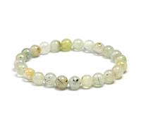 TPDRKOWJX Beads Bracelet，Prehnite Bracelet Natural Grape Stone Elastic Bead Bracelets Size 6mm 8mm 10mm Gift to Women's Handmade Gemstone Jewelry Men wanglan(Beads 8mm-16cm 6.3inch)