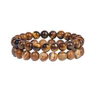 TPDRKOWJX Beads Bracelet，Red Agates Bracelets For Women Men Natural Moonstone Botswana Crazy Aventurine Tiger Eye Stone Bracelet Set Jewelry wanglan(19cm-No.8)