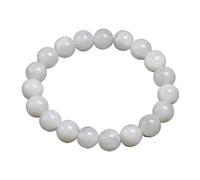 TPDRKOWJX Beads Bracelet，White Moonstone Bracelet Chakra Stone Divine Feminine Emotional Balance Luck Bracelets For Women Men Unisex Fine Jewelry wanglan(Beads 10mm-17cm 6.7inch)