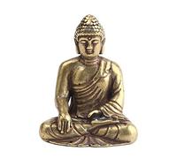 TPDRKOWJX Buddha Statues, buddha statue, Foxi Solid Copper Amitabha Statue, Brass Antique Imitation Sculptures, Vintage Miniature Figurine For Living Room Office Desk Decor