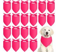 TPDRKOWJX Dog Bandanas， 20 Pcs Sublimation Blank Bandanas Plain for Dogs Heat Transfer Triangle Bibs DIY for Puppy Cat Pets Birthday Costume Accessories Party Decoration (Pink,Small)(Rose Pink)
