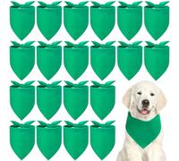 TPDRKOWJX Dog Bandanas， 20 Pcs Sublimation Blank Bandanas Plain for Dogs Heat Transfer Triangle Bibs DIY for Puppy Cat Pets Birthday Costume Accessories Party Decoration (Pink,Small)(Green)