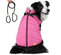 TPDRKOWJX Dog Winter Coat,Furry King, Jacket for Dogs, with Harness, for Small Medium Large (Red,4XL)(Pink,2XL)
