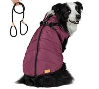 TPDRKOWJX Dog Winter Coat,Furry King, Jacket for Dogs, with Harness, for Small Medium Large (Red,4XL)(Purple,3XL)