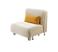 TPDRKOWJX Folding Chair，Sleeper Chair Bed Sofa, Upholstered Single with Wheel, Guest for Living Room Home Office Foldable Sofa(Gris,100cm)(White,80cm)