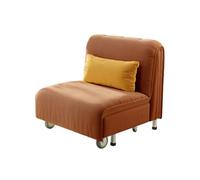 TPDRKOWJX Folding Chair，Sleeper Chair Bed Sofa, Upholstered Single with Wheel, Guest for Living Room Home Office Foldable Sofa(Gris,100cm)(Brown,100cm)