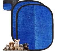 TPDRKOWJX Pet Hair Removal Glove, for Dogs, Rhino Ben Reusable Electrostatic Gloves Double-Sided Grooming (3pc)(2*Blue)