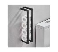 TPDRKOWJX Toilet Paper Holder，Bathroom Shelf, Bathroom Shelves Towel Rack Bath Storage Hotel Roll Dual Use Stainless Steel Black Wall Hanging Shower Caddy(02)(01)