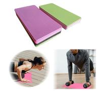 TPE Ab Wheel Knee Support Mat with Thick Cushioning for Core Workouts and Dumbbell Training (Black, 34x17cm)