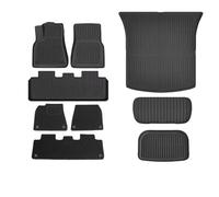 TPE Car Floor Mats For Tesla For Model Y For Juniper 2025 2026 All-Weather Double Layered Carpets Trunk Pad Back Seat(Type F)