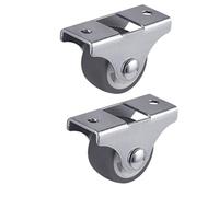 TPE Caster Wheels Duty Fixed Casters With Rigid Non-Swivel Base Ball Bearing Trolley Wheels Top Plate 1 Inch(16pcs)