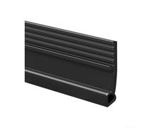 TPE Door Bottom Seal Strip 1m, Soundproof & Windproof Weather Stripping with Reinforced Rib, Self-Adhesive Sealer for Home and Office, Brown(black)