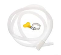 Tpe Drainage Pipe For Semi-automatic Washer And Ac Unit, Thickened 17mm Water Inlet Hose With Metal Clamps, Bendable Design For Low Temperature Use, Fits 15 To 20mm Ports, White, 5 Meter Roll(2M)