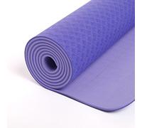 TPE Dual Color Yoga Anti-Slip Yoga Mat with Water Proof Cover Bag, for a Eco-Friendly Premium Non Slip Gym Fitness Workout Mat, for Pilates, Meditation, Women, Men 180cm x 60cm x 6mm (Purple)