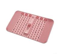 TPE Foot Massager Mat 62x40cm Non-Slip Base(Pink) | Non-slip textured base, stable on any floor, 62.5x40.5cm large size, fits under desk, for durable PP core