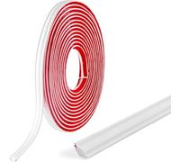 TPE Quadrant Trim,6m Flexible Moulding Wall Corner Edging Strip,TPE Skirting Board Trim Self Adhesive for Laminate Flooring, Wall Ceiling, Cabinet Countertop,12mm*9mm,White