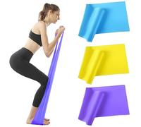 TPE Resistance Bands Set- 3 Resistance Levels (Light/Medium/Heavy), 2.0m Long Stretch Bands for Women & Men, Latex-Free Durable Elastic Bands for Yoga, Strength Training & Rehabilitation