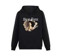 TPGHNVENT Men Long Sleeve Printed Hoodies Diana Ross LogoMen's Hoody Sweatershirt Black XL