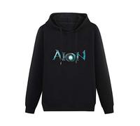 TPGHNVENT Men's Aion Upheaval Game Logo Hoodies Pullover Long Sleeve Sweatshirts S Black
