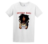 TPGHNVENT Men's Erykah Badu The Roots Hip Hop Singer Amerykah Cotton T Shirt White S