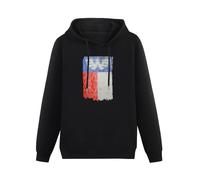 TPGHNVENT Men's Long Sleeve Waylon Jennings Texas State Flag Sweatshirt Hoodie Black S