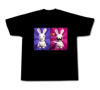 TPGHNVENT Men's Rayman Raving Rabbids Mens Black T-Shirts Black XXL