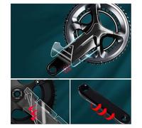 TPH Film Bicycle Crank Stickers Set for Anticollision Protection Compatible with Red and DA R9100 105 Series 3pcs (A)