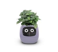 TPHRAVAL Intelligent Flower Pot, Electronic Bud, Maintenance Plant Assistant, Fun Interactive Flower Pot, Indoor Green Planting Monitoring, LCD Screen Display, Cell Phone APP Connection (Purple)