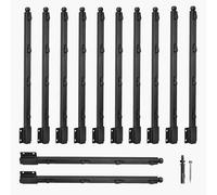 TPHUC Fence Post Extender, 29.5'' Barbed Wire Extension Arms for Wooden Fence Posts, Flat or Surface Mounted Barbed Wire Arm Extensions, Cornered Barbed Wire Arms for Garden and Home (Black - Set 12)