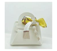 TPIONEER 10PCS Distribute Leather Pink Gift Bags Wedding Favour Bag for Guest Mini Handbag with Ribbon Candy Packaging Box Party Decor