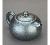 TPIONEER 300ml Tenmokus Teapot Chinese Ancient Style and Craft Ceramic Natural oilspot Glaze intangible cultural heritage