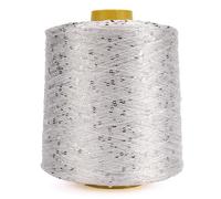 TPIONEER 500G Glitter FancyYarn Sequin Hand Crochet Thread Knitting Clothes Needlework Yarn with Sequins