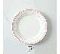 TPIONEER 8 Inch Ceramic Flat Plates Household Breakfast Dishes Dessert Salad Steak Dinner Plate Serving Dishes for Coffee Shop