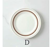 TPIONEER 8 Inch Ceramic Flat Plates Household Breakfast Dishes Dessert Salad Steak Dinner Plate Serving Dishes for Coffee Shop