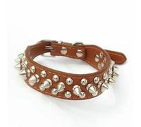 TPIONEER Anti-Bite Padded Dog Collar, Sport Style Studded Spiked Collar for Small Medium Large Bulldogs, Pugs and Big Dogs