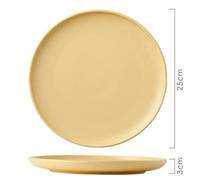 TPIONEER Ceramic Round Shape Cream Color Plates Dinner Sets Large Capacity Plate Dessert Salad Plate Beautiful Table Tableware Services