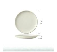 TPIONEER Ceramic Round Shape Cream Color Plates Dinner Sets Large Capacity Plate Dessert Salad Plate Beautiful Table Tableware Services