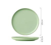TPIONEER Ceramic Round Shape Cream Color Plates Dinner Sets Large Capacity Plate Dessert Salad Plate Beautiful Table Tableware Services