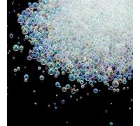 TPIONEER Colorful Mixed Water Bubble Beads Mini Glass No Hole Bead for DIY Jewelry Making Accessories Epoxy Resin Nail Art Crafts Filling
