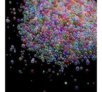 TPIONEER Colorful Mixed Water Bubble Beads Mini Glass No Hole Bead for DIY Jewelry Making Accessories Epoxy Resin Nail Art Crafts Filling