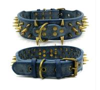 TPIONEER Cool Dog Collar Spiked Studded Leather Pet Dog Collars Pitbull Bulldog Collar Perro for Medium Large Dogs Boxer German Shepherd